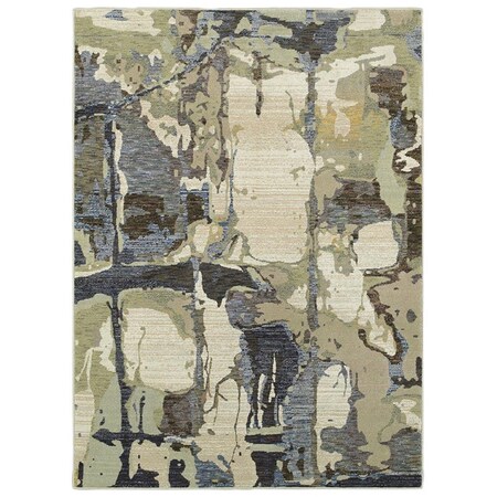 Oriental Weavers 5 ft. 3 in. x 7 ft. 3 in. Evolution Contemporary Area Rug, Blue E8027A160230ST